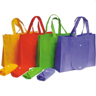 katlanabilir OEM 50x2.5cm 80gsm Yeşil Dokumasız Çanta kulplu