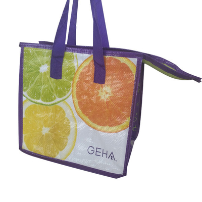 Su geçirmez 100 adet OEM 23x26x16cm İzoleli Tote Öğle Yemeği Çantası