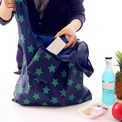 Piknik 40cmx50cm 30cm 190T Naylon Katlanır Alışveriş Çantası
