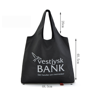 1 Renkli Baskı Polyester 40cmx60cm 190T Katlanır Tote Çanta