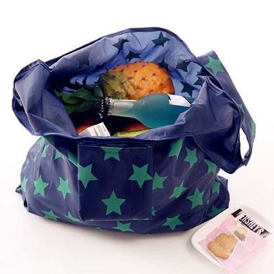 Piknik 40cmx50cm 30cm 190T Naylon Katlanır Alışveriş Çantası