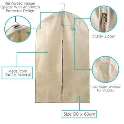 Business Siyah Kapitone 80gsm 60x100cm Non Woven Suit Cover