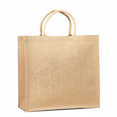 Kadın Sahil Orta Saplı 50cm Jüt Alışveriş Çantası