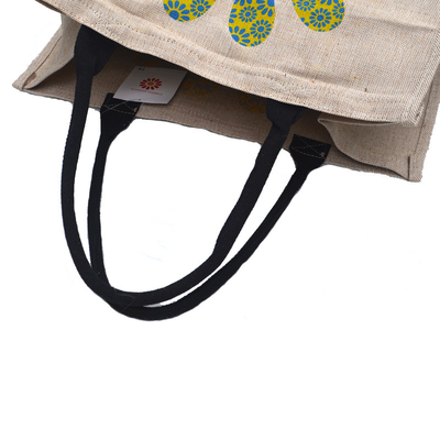 Alışveriş Keten 30x40cm 50cm Hessian Alışveriş Poşetleri