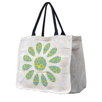 Alışveriş Keten 30x40cm 50cm Hessian Alışveriş Poşetleri
