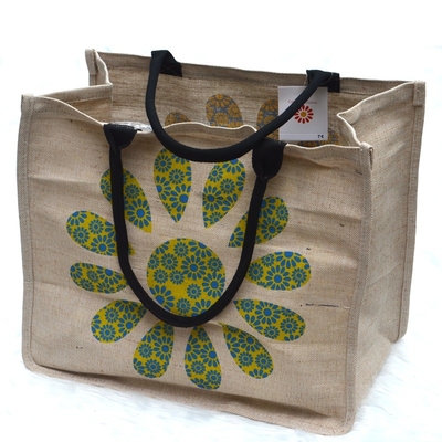 Alışveriş Keten 30x40cm 50cm Hessian Alışveriş Poşetleri