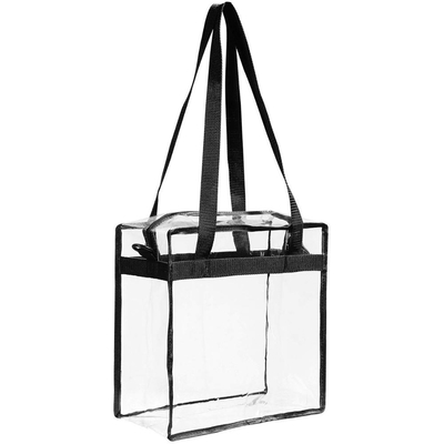 Renkli Plastik Saplı Bez 30x10x37cm CMYK PVC Kalem Çanta