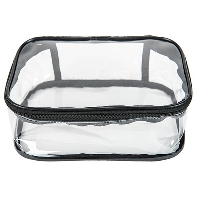 OEM Şeffaf Saplı Kozmetik 18x5x8cm PVC Kalem Çantası