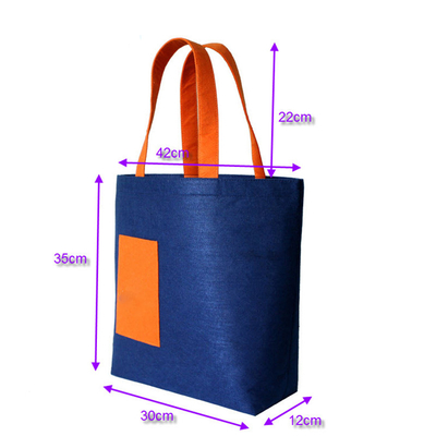 Alışveriş 35x39.5cm Sarı 30x40x10cm Keçe Bez Çanta