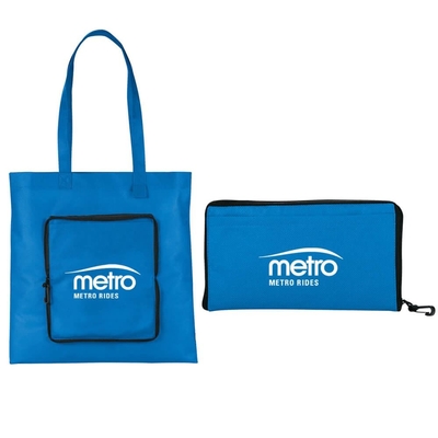 Tote Fermuarlı 80gsm 38X40cm Katlanabilir Dokumasız Çanta