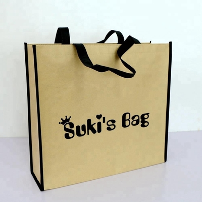 Alışveriş 80gsm 150g 42x38x12cm Dokumasız Kağıt Torba