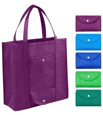Çevre Dostu 35X40X15cm CMYK 50'li Katlanabilir Dokumasız Çanta