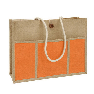 OEM Tote Kadın Plaj 45x15x33cm Jüt Alışveriş Çantası