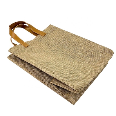 Gift Travel Tote PU Saplı 20cm Çuval Bezi Çanta