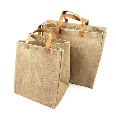 Gift Travel Tote PU Saplı 20cm Çuval Bezi Çanta