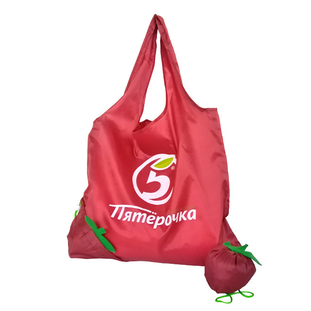 35x55cm OEM 210D 1 Renkli 50cm Naylon Katlanır Alışveriş Çantası