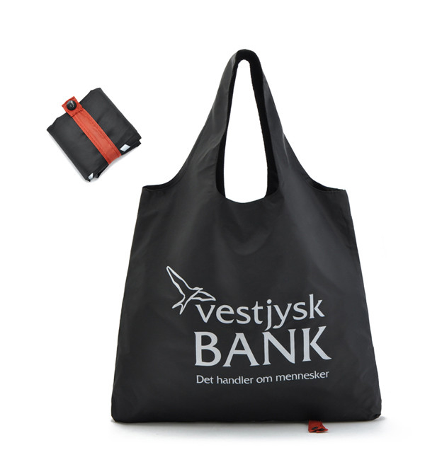 1 Renkli Baskı Polyester 40cmx60cm 190T Katlanır Tote Çanta
